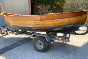 Gozzo in legno con motore fuoribordo Honda 6Cv