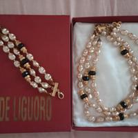 COLLANA E BRACCIALE DI PERLE