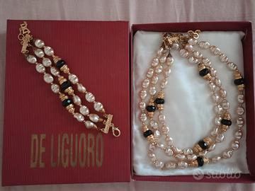 COLLANA E BRACCIALE DI PERLE