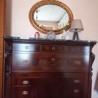 comò con specchio 2 comodini camera 