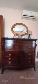 comò con specchio 2 comodini camera 