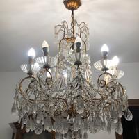 Lampadario cristallo 10 luci.