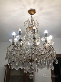 Lampadario cristallo 10 luci.