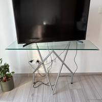 Base porta TV in cristallo