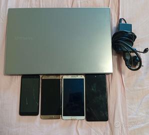 Pc Samsung e 4 cellulari per ricambi