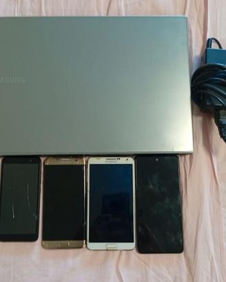 Pc Samsung e 4 cellulari per ricambi