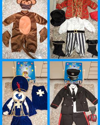 4 COSTUMI DI CARNEVALE PER BAMBINI. FUORIGROTTA.