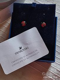 Swarovski  orecchini coccinella placcati in oro 
