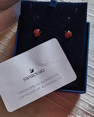 Swarovski  orecchini coccinella placcati in oro 
