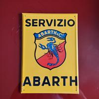Insegna targa vintage servizio Abarth