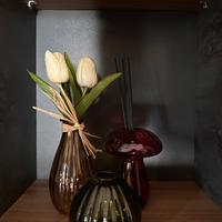 Set di 3 vasi decorativi in vetro colorato
