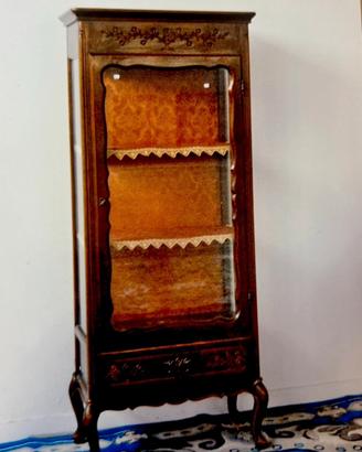 Vetrinetta antica vintage con anta in vetro