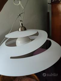 lampadario in vetro bianco 