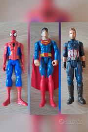 Action Figure Capitan America Spiderman Superman