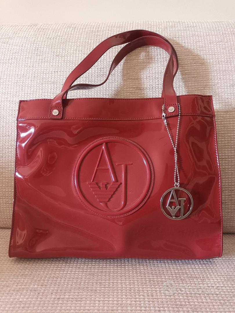 Borsa armani rossa vernice hotsell