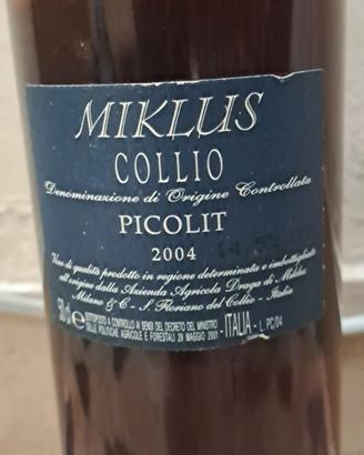 Miklus PICOLIT DoC 2004 Draga passito dolce Friuli