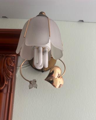 Lampadario vintage 5 luci e 2 applique