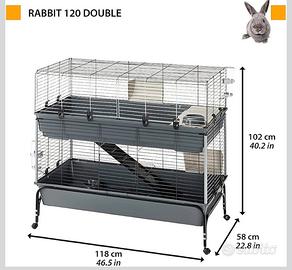 Gabbia Coniglio Ferplast Double 120 Rabbit