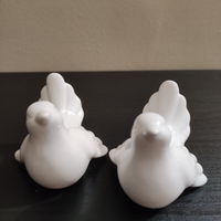 Coppia di colombine in porcellana