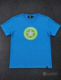 T-shirt Converse uomo XL azzurra Made in Italy