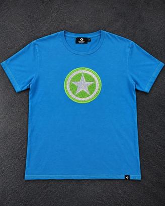 T-shirt Converse uomo XL azzurra Made in Italy