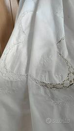 Tovaglia e 6 Tovaglioli Pizzo Tombolo Ricami  Mano