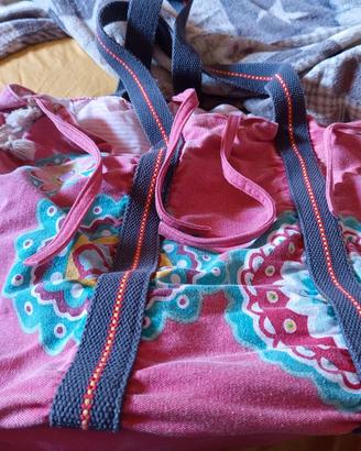 Borsa Mare/Estate Carpisa Rosa e Mandala vintage