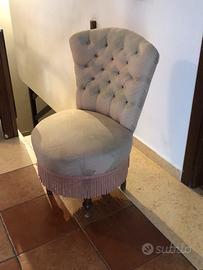 Poltroncina tessuto con frange