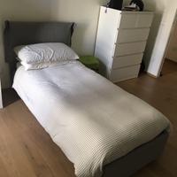 Letto contenitore grigio