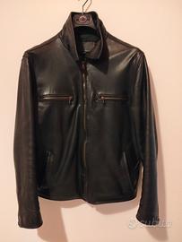 Giacca leggera in pelle con colletto