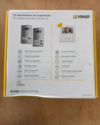 VIMAR kit videocitofonico pre-programmato 7558/E