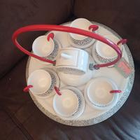 Ceramica ,Tazzine Zuccheriera Vassoio Mas Design