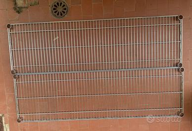 Due ripiani metallo 121 x 36 sistema Archimede