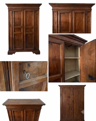 Armadio vintage in legno massello