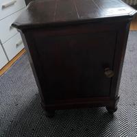 Comodino in legno massello mogano Vintage