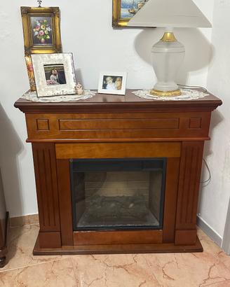 Camino elettrico con cornice in legno!
