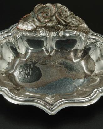Svuotatasche vintage placcato argento.