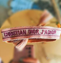 Christian Dior bracciale j'adior in cotone 100%