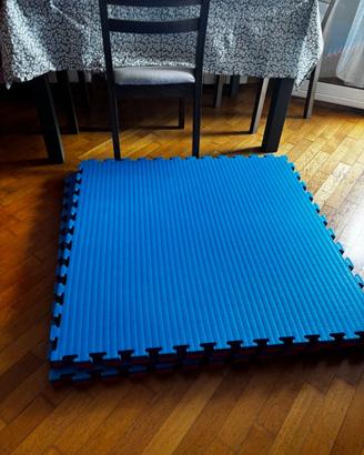 Set 4 tappetini sportivi in gomma 100x100x4
