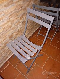 sedia in ferro pieghevole