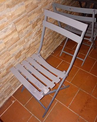 sedia in ferro pieghevole