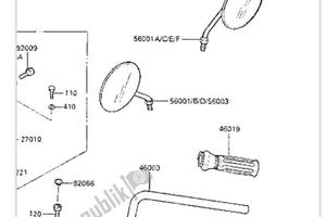 Specchio Dx Kawasaki EN 500 560011008