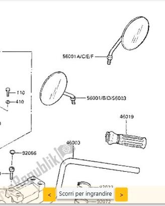 Specchio Dx Kawasaki EN 500 560011008