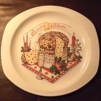 Piatto natalizio in ceramica decorato - da portata