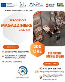 Corso Gratuito di Magazziniere e Rimborsato