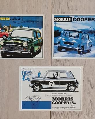 3 Cartoline Austin Mini/Morris Cooper S