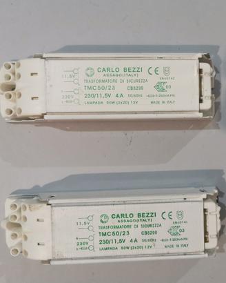 Lotto 2x Trasformatore di sicurezza Carlo Bezzi