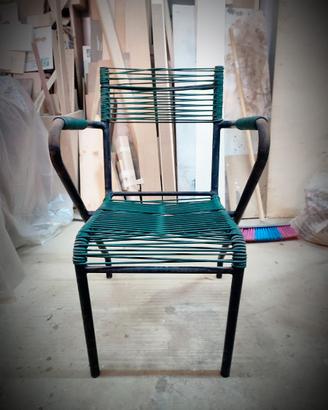 Set 6 Poltrone Vintage con Corde / Sedie Design Mo