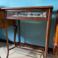 Tavolino bacheca in mogano primi del 900 ingelse