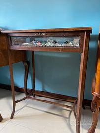 Tavolino bacheca in mogano primi del 900 ingelse